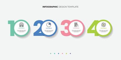 4 steps process infographic arrows design template. Planning, Marketing, Strategy and Business presentation. vector