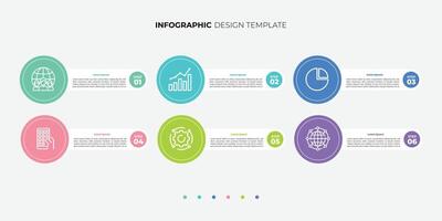 Timeline Creator infographic template. 5 options timeline journey, calendar Flat simple infographics trend design template vector