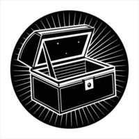 toolbox half open in dim light vector