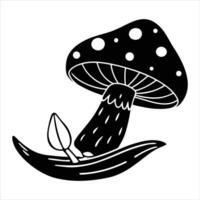 mushroom using a fallen petal vector