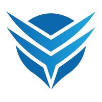 Modern V shaped logo with sharp clean lines and layered chevrons vector