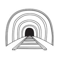 A tunnel under a railway track vector