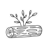 Twigs resting on top of a log vector