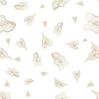 gold leaf pattern minimalist background vector