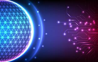 Digital technology background. Network cloud security concept. Design for online data circuit system internet wireless wifi world. vector