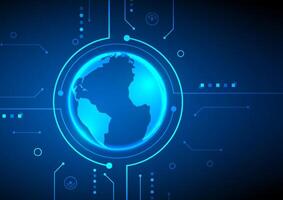 Digital background. Network technology cloud concept. Design for map world data and system. vector