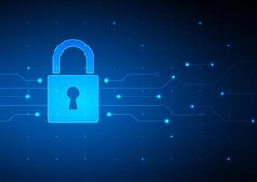 Cyber security digital background. Network lock protect guard concept. Design for technology cloud data and security system. vector