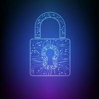 Cyber security technology background. Abstract circuit board digital concept. Design for lock, protect, guard, futuristic, electronic, data and security system. vector