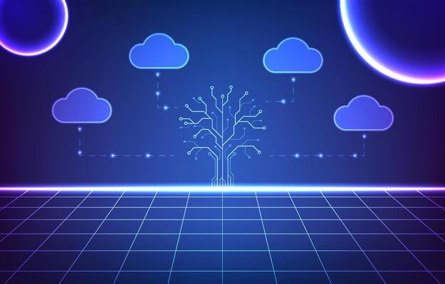 Abstract cyberpunk technology background. Design for cloud circuit board futuristic future digital futuristic electronic data.