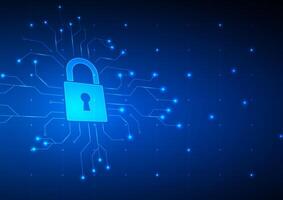 Cyber security digital background. Network technology cloud concept. Design for lock protect guard data system wireless wifi hacker. vector