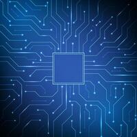 Abstract digital technology background showcasing futuristic circuits machine learning data flow and innovative cyberpunk. vector