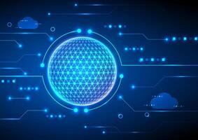 Digital technology background. Network cloud concept. Design for online data system wireless wifi map world. vector