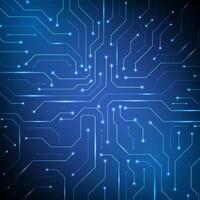 Abstract digital technology background showcasing futuristic circuits, data flow, and innovative cyberpunk technology. vector