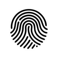 Fingerprint biometric identity security access unique personal scan authentication verification vector