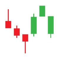 Candlestick chart stock market trading finance data investment analysis strategy vector