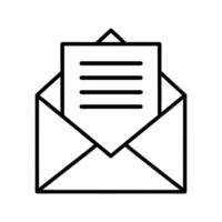 Email message icon envelope document communication letter contact notification send vector