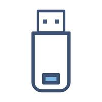 Minimalist USB flash drive icon data storage device technology vector