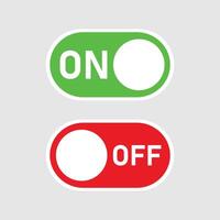 On off toggle switch button interface ui settings control activate vector