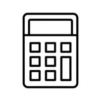Basic calculator electronic number pad math solve icon outline vector