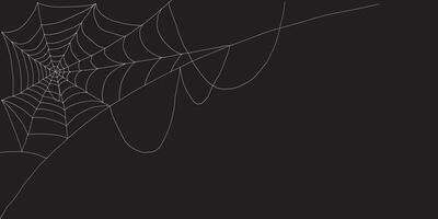Haunted spiderweb corners collection scary black cobweb illustrations for Halloween vector