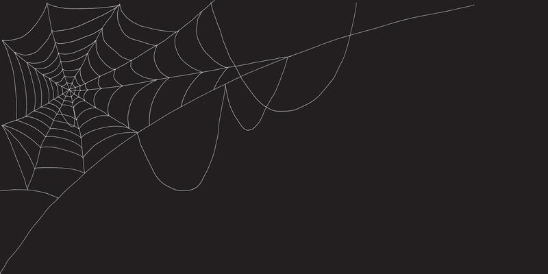 Haunted spiderweb corners collection scary black cobweb illustrations for Halloween