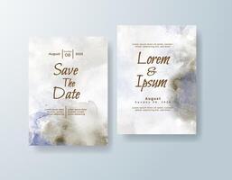 Rustic invitation template with gentle brushwork vector