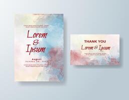 Boho digital invite with canvas texture color vector