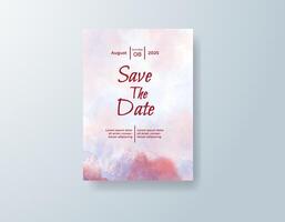 Rustic invitation suite with watercolor wash vector