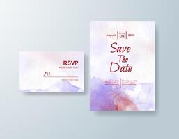 Modern RSVP card with artistic brush strokes vector
