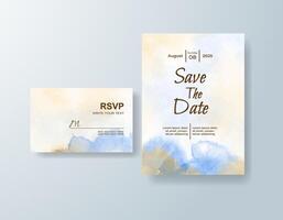Pastel save the date card with muted background vector