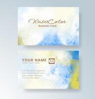 Whimsical watercolor pattern on a structured card format vector
