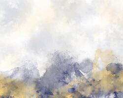 Liquid color interaction in expressive watercolor vector