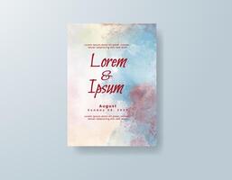 Modern invitation suite with delicate ink splashes vector