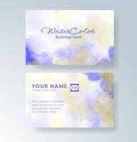 Balanced watercolor color scheme on identity template vector