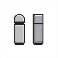 There are two different types of drink bottles. vector
