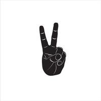 hand shape with the peace code of the whole world vector