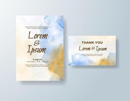 Rustic invitation template with gentle brushwork color vector