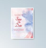 Modern hand-painted table number card vector
