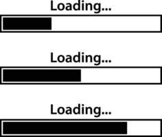 loading signs loading status bar vector