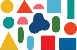 abstract colorful basic shapes geometric vector