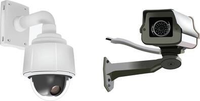 Security cameras and a security camera vector