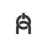 letter on simple linked power button geometric logo vector