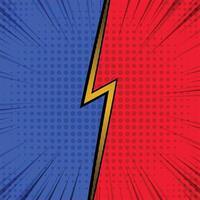 Vs comics book clash frames halftone stripes background template, Versus VS letters fight backgrounds in flat comics style design with flashes of light illustration vector