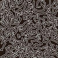 Hand Drawn White Line Maze Pattern on Dark Background with Organic Abstract Style vector
