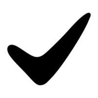 Simple black check mark symbol representing correctness approval or verification vector