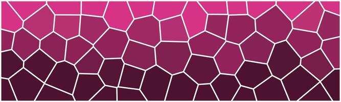Abstract pink mosaic pattern with irregular polygon shapes and white outlines, transitioning from light pink at the top to dark purple at the bottom. vector