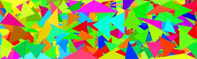 A vibrant, abstract background of overlapping, colorful triangles in various sizes. vector