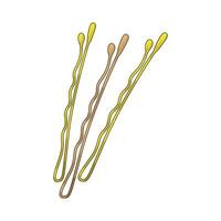 three bobby pins vector