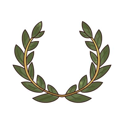 Illustration of laurel wreath