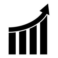 Growing graph icon. Simple illustration of growing graph icon for web vector